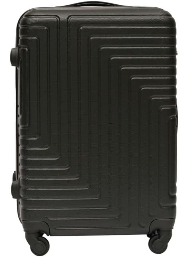 طقم حقائب سفر صلبة مكون من 5 قطع، حقائب ترولي خفيفة الوزن مزودة بعجلات دوارة 360 درجة وقفل رقمي آمن، أسود - Image 4